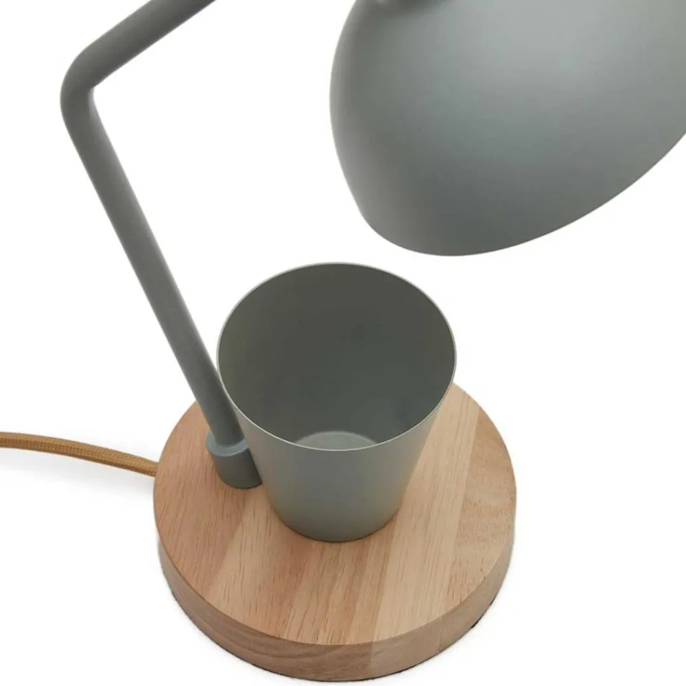 Wohnen Lampen & Leuchten*Graugrüne Schreibtischleuchte mit Stifthalter - Jeffa