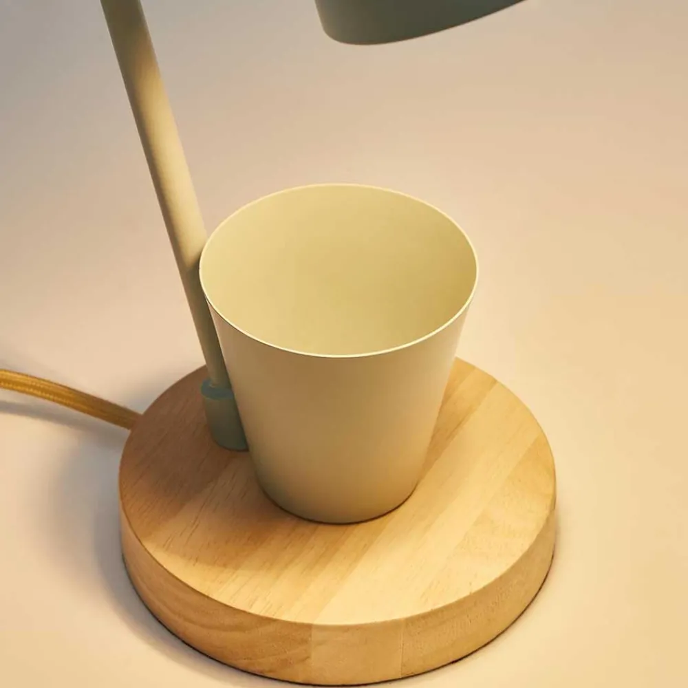 Wohnen Lampen & Leuchten*Graugrüne Schreibtischleuchte mit Stifthalter - Jeffa