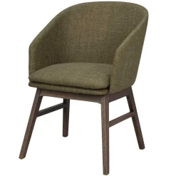 Wohnen Grüner Armlehnenstuhl halbrund - Ohio (2er Set)