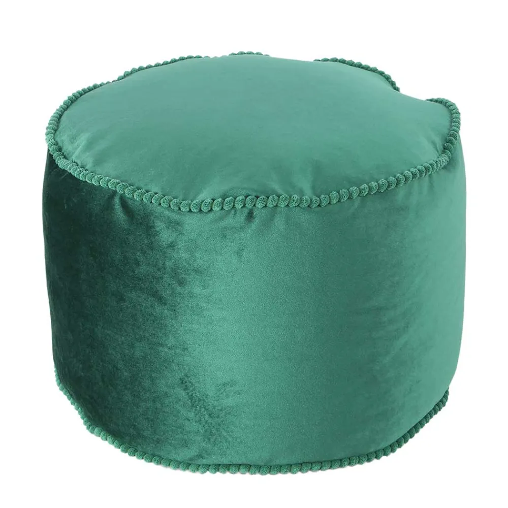 Wohnen Grünes Meditationskissen mit Samtbezug - Lacredu