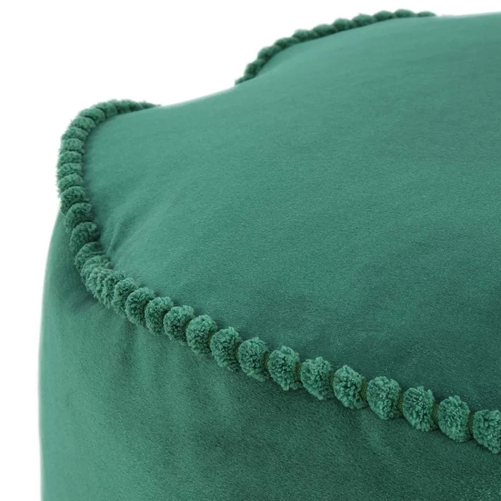 Wohnen Grünes Meditationskissen mit Samtbezug - Lacredu