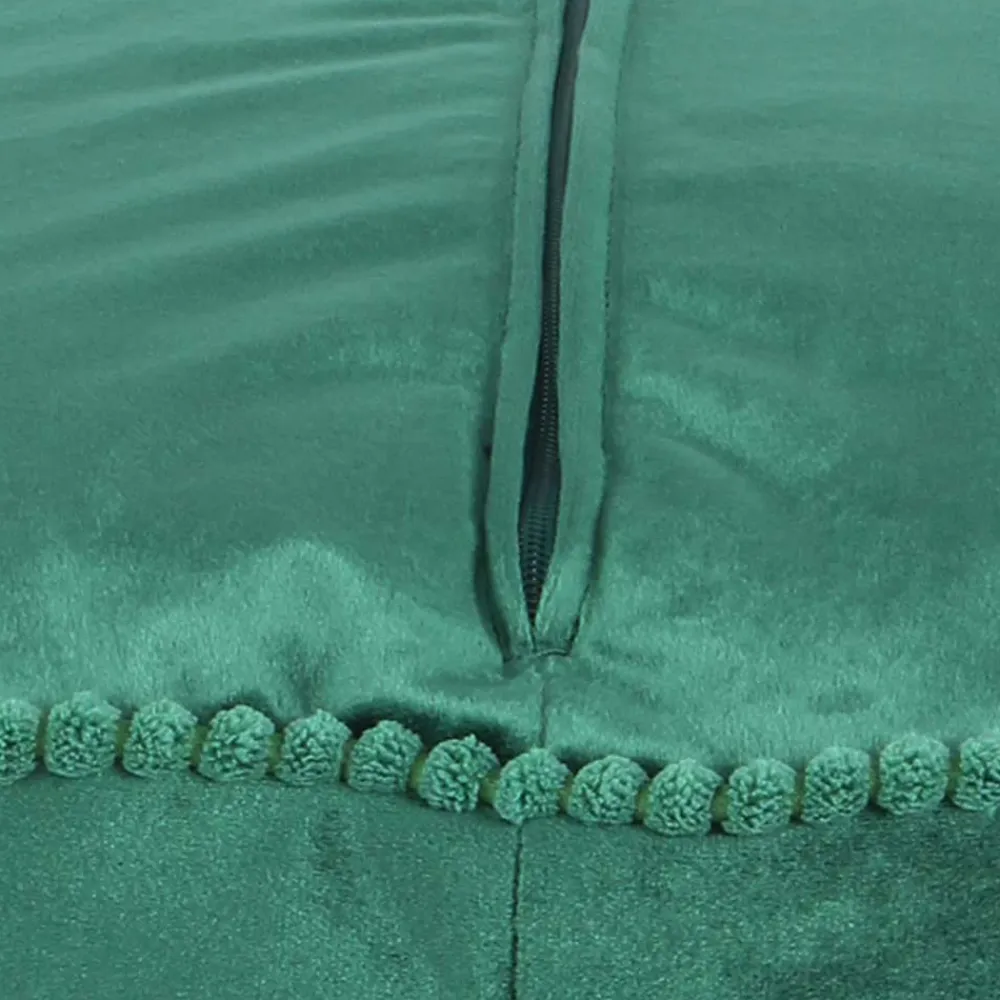 Wohnen Grünes Meditationskissen mit Samtbezug - Lacredu