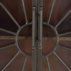 Wohnen Große Design Kommode mit Glas Metalltüren - Everton