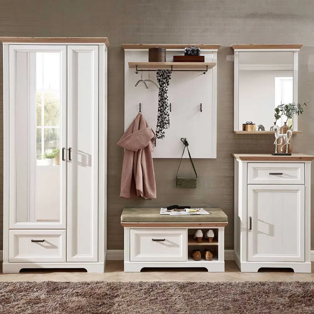 Wohnen Große Flurmöbel Kombi Landhaus - Nurelcas (fünfteilig)