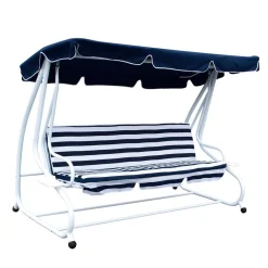 Wohnen Große Hollywoodschaukel Kasaryn in Blau & Weiß