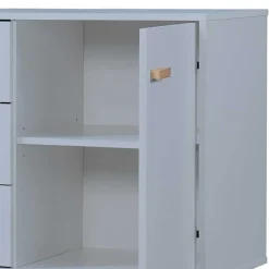 Wohnen Sideboards*Große Kombi-Kommode in Grau mit Eiche - Caldaro