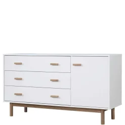 Wohnen Küchenschränke|Sideboards*Große Kombi-Kommode in Weiß mit Eiche - Savuta