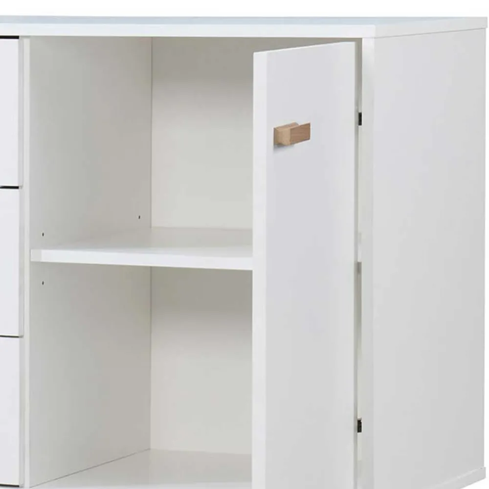 Wohnen Küchenschränke|Sideboards*Große Kombi-Kommode in Weiß mit Eiche - Savuta