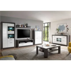 Wohnen Wohnzimmer Komplett*Große Wohnmöbel Kombi modern - Istensa (sechsteilig)