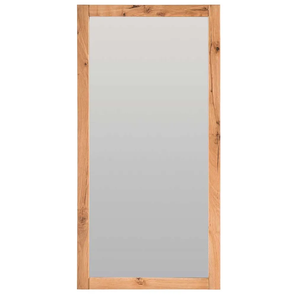 Wohnen Großer Dielen Spiegel mit Holzrahmen - Mulcian