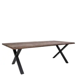 Wohnen Schwarze Möbel|Naturholzmöbel*Großer Esszimmertisch aus Eiche Rauchfarben - Isabelon