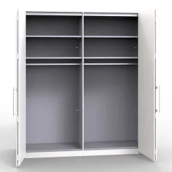 Wohnen Großer Gleittüren Kleiderschrank in Creme Glasbeschichtung - Zidarie