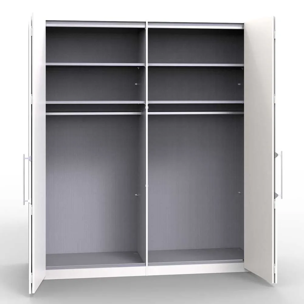Wohnen Großer Gleittüren Kleiderschrank in Creme Glasbeschichtung - Zidarie