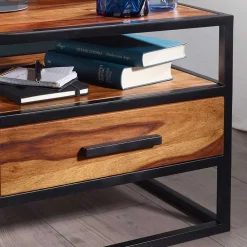 Wohnen Loft Möbel|Industrial Möbel*Großer Industrial Nachttisch mit Schublade - Enyet