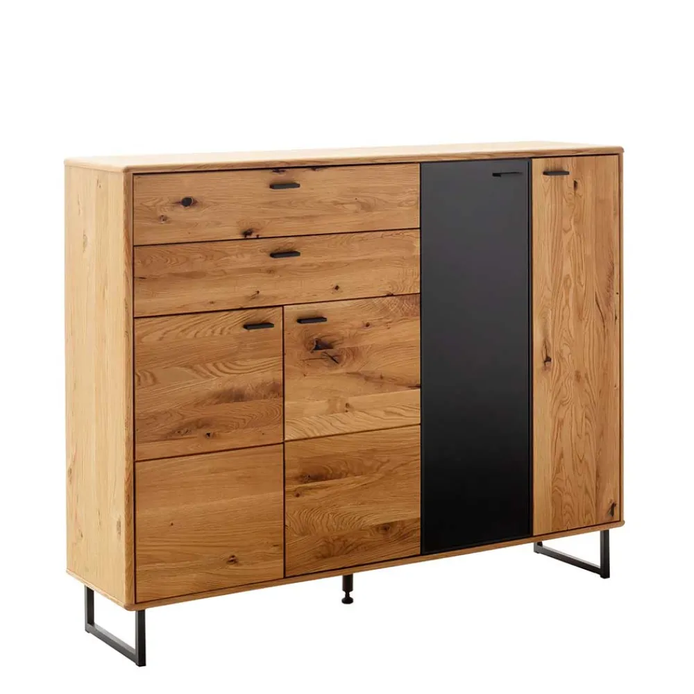 Wohnen Großes Highboard mit Metall Bügelgestell - Flacona