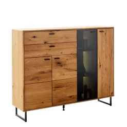 Wohnen Großes Highboard mit Metall Bügelgestell - Flacona
