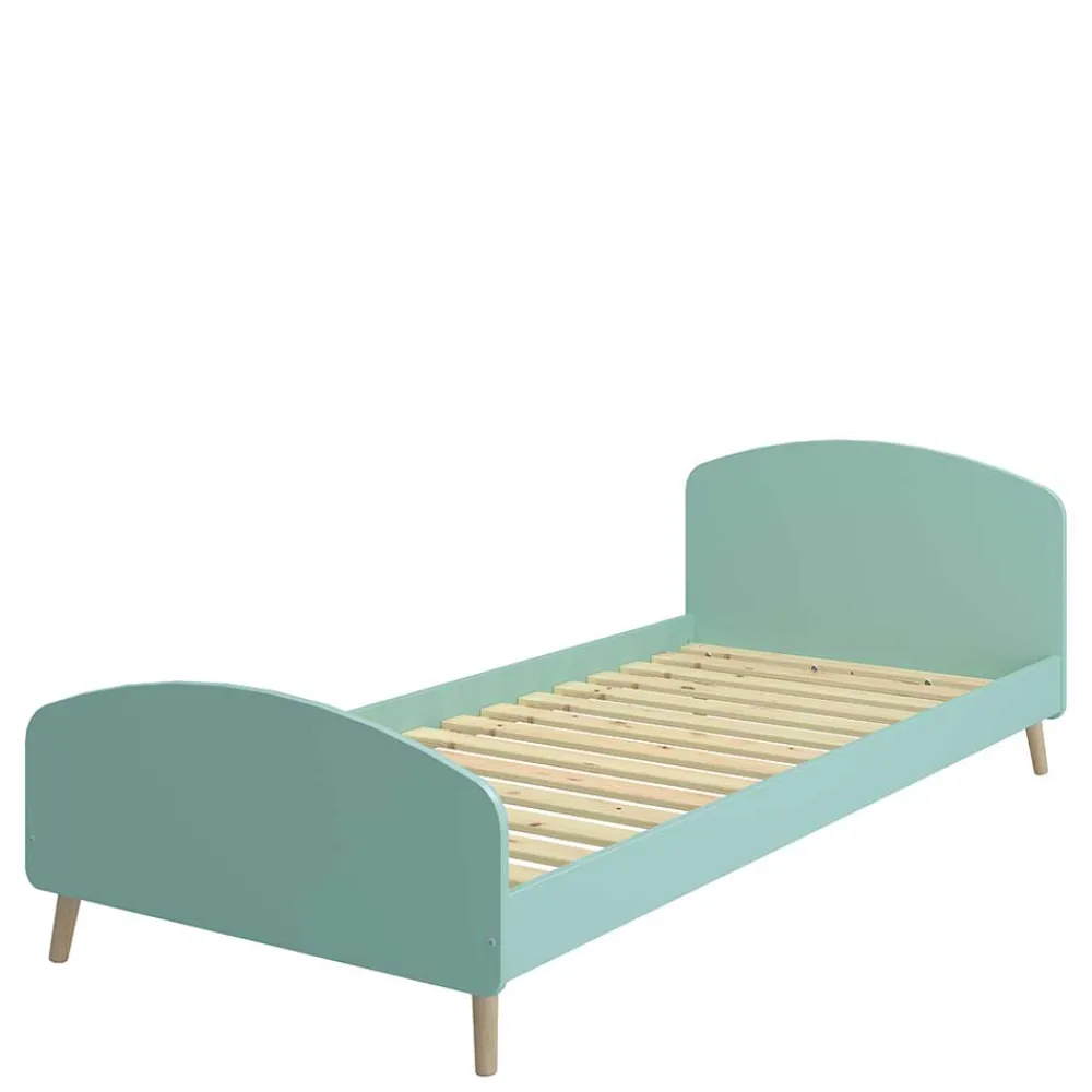 Wohnen Kinderbetten|Kindermöbel*Großes Kinderbett in Mint & Eiche - Vrespa