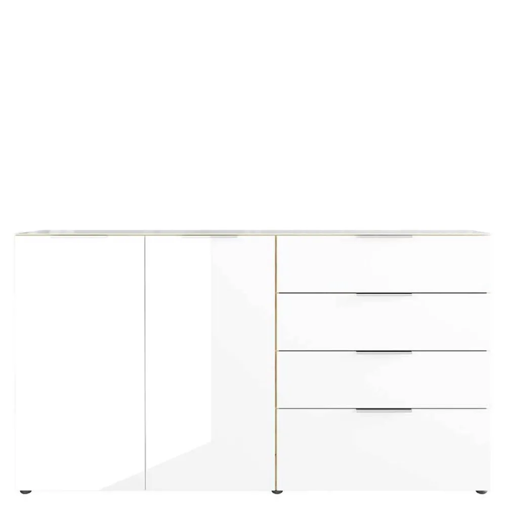 Wohnen Sideboards & Kommoden|Wohnzimmerschränke*Großes Sideboard in Wildeiche & Weiß - Riodna