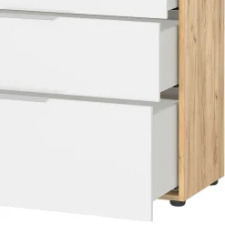 Wohnen Sideboards & Kommoden|Wohnzimmerschränke*Großes Sideboard in Wildeiche & Weiß - Riodna