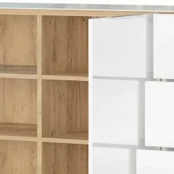 Wohnen Sideboards & Kommoden|Wohnzimmerschränke*Großes Sideboard in Wildeiche & Weiß - Riodna