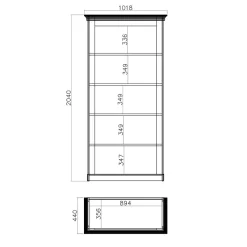 Wohnen Skandinavische Möbel|Wohnzimmer-Regale*Großes Standregal mit fünf Fächern - Diatara