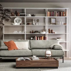 Wohnen Großes Stauraum Regalsystem in Weiß - Leyma