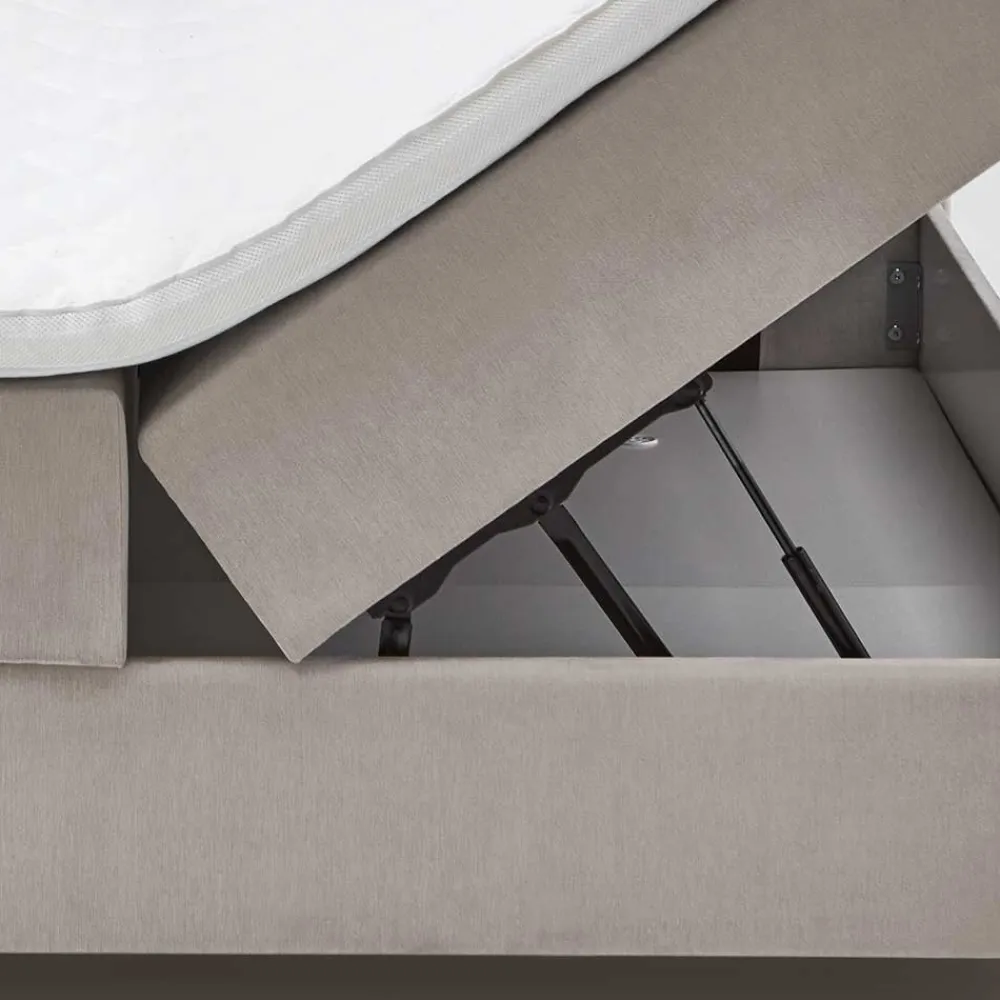 Wohnen Braune Möbel*H3 Komplettbett mit Bettkasten in Hellbraun - Furcia