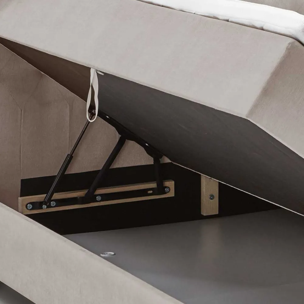 Wohnen Braune Möbel*H3 Komplettbett mit Bettkasten in Hellbraun - Furcia