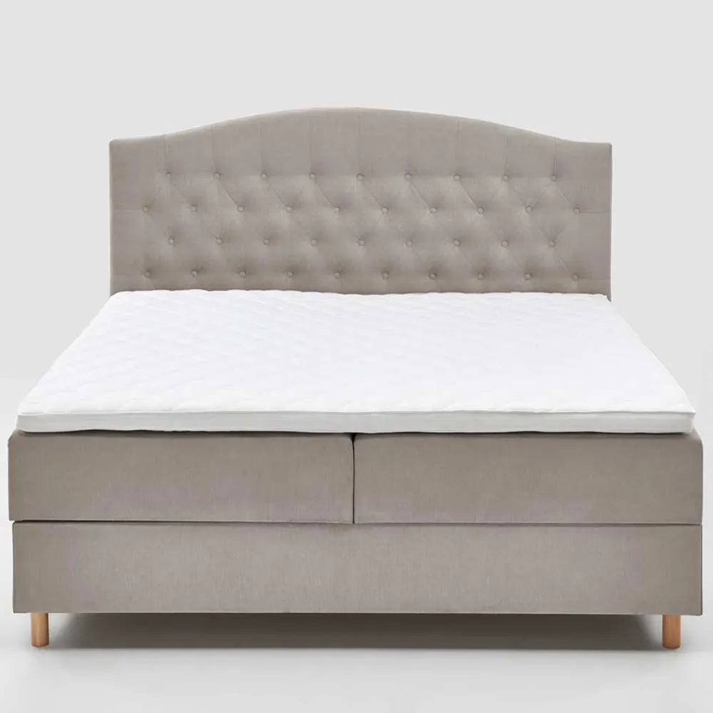 Wohnen Braune Möbel*H3 Komplettbett mit Bettkasten in Hellbraun - Furcia