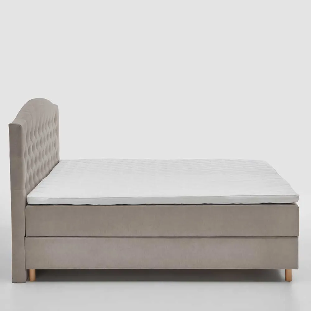 Wohnen Braune Möbel*H3 Komplettbett mit Bettkasten in Hellbraun - Furcia