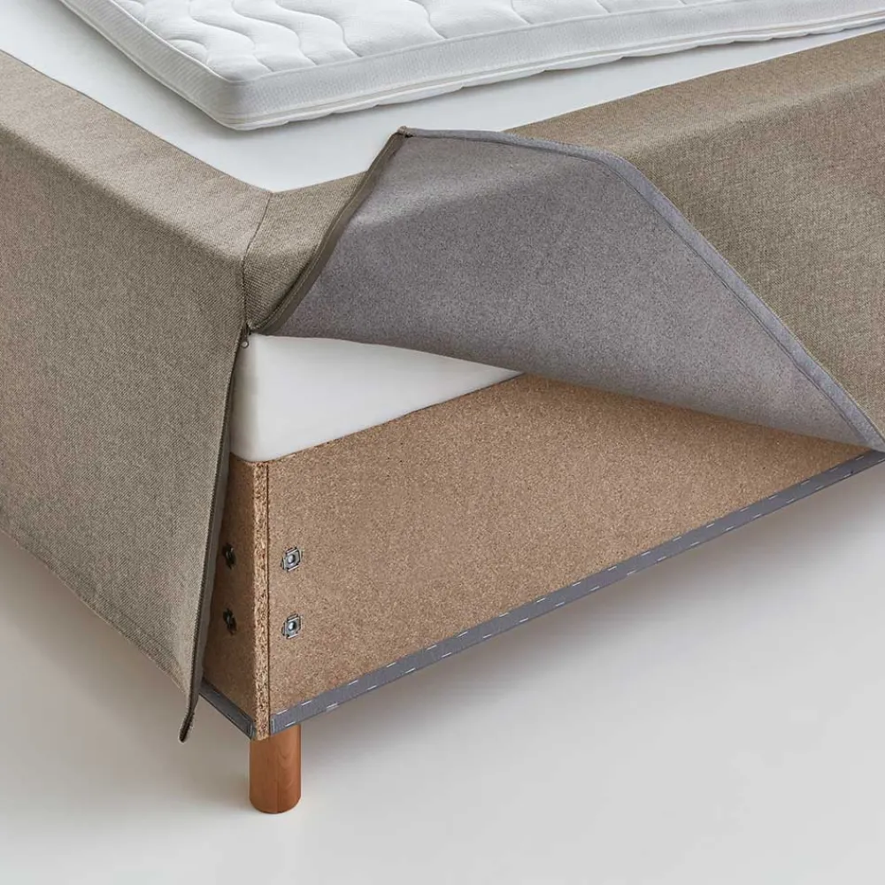 Wohnen Weiße Möbel|Betten*H3 Polsterbett in Creme & Natur - Suvanica