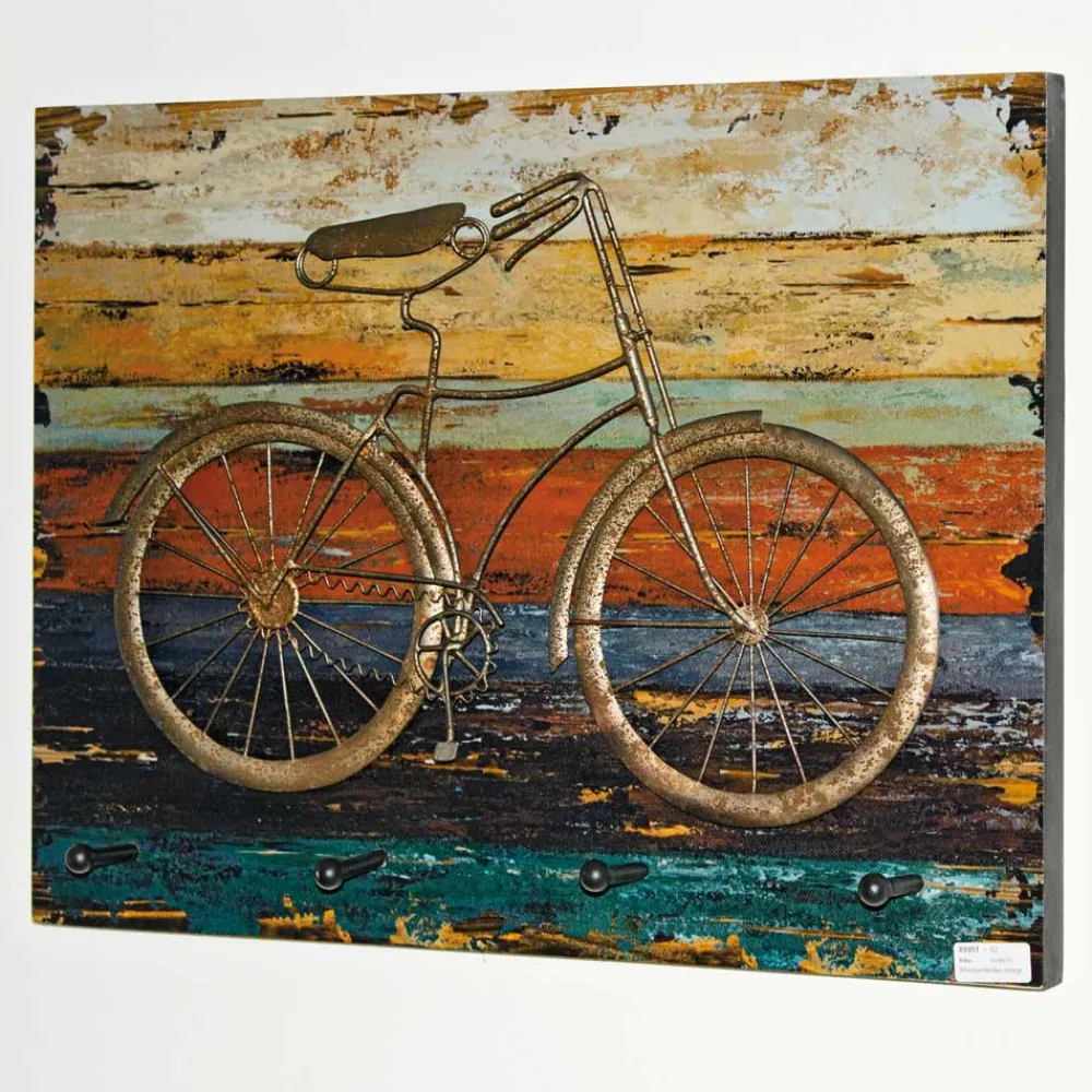 Wohnen Hakengarderobe Lontrain mit Fahrrad Motiv
