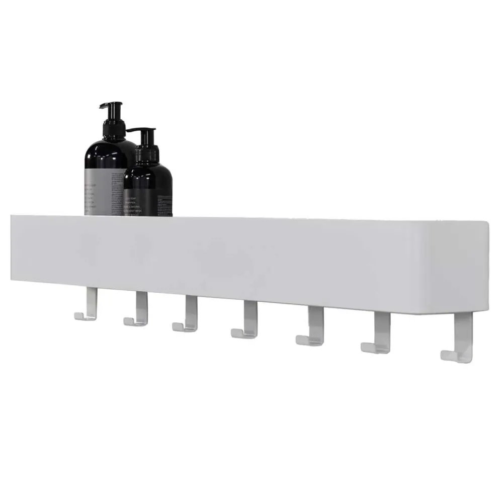 Wohnen Garderoben|Garderoben*Hakenleiste mit Ablage in Weiß - Kyonus