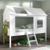 Wohnen Kindermöbel|Kinderbetten*Halbhohes Hausbett für Kinder in Weiß - Tabitana