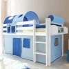 Wohnen Halbhohes Kinderbett Yasin in Weiß Blau