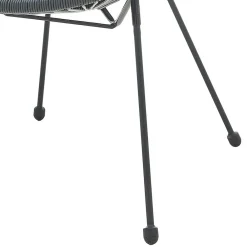 Wohnen Halbrunder Gartenstuhl aus Geflecht in Grau - Hero (2er Set)