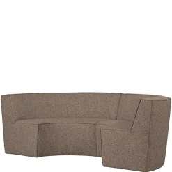 Wohnen Küchenbänke|Esszimmerbänke*Halbrundes Esstisch-Sofa in Dunkelbraun - Sentiagamo