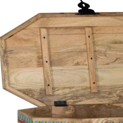 Wohnen Boho Style Möbel|Holztruhen*Handbemalte Holztruhe mit Blumen Motiven - Hectos
