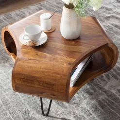 Wohnen Handgearbeiteter Design-Couchtisch modern - Lenza