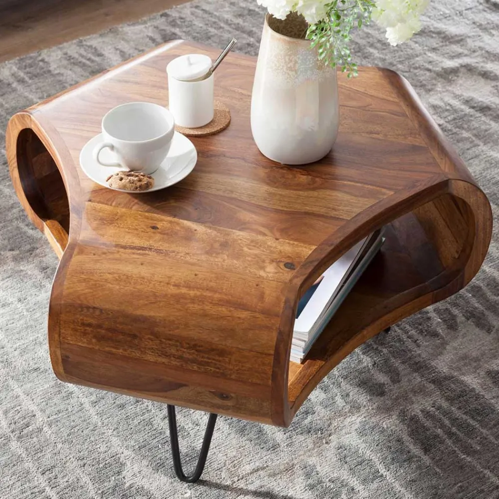 Wohnen Handgearbeiteter Design-Couchtisch modern - Lenza