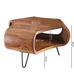 Wohnen Handgearbeiteter Design-Couchtisch modern - Lenza