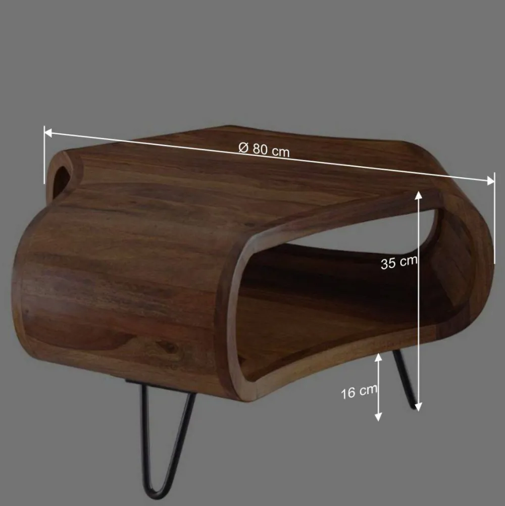 Wohnen Handgearbeiteter Design-Couchtisch modern - Lenza