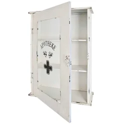 Wohnen Weiße Möbel|Shabby Chic Möbel*Hausapotheken Schrank Dorna in Weiß
