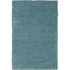 Wohnen Teppiche*Hellblauer Teppich mit hohem Flor - Saracan