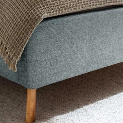 Wohnen Skandinavische Möbel|Jugendbetten*Hellblaues Polsterbett mit Bettkasten - Annelie