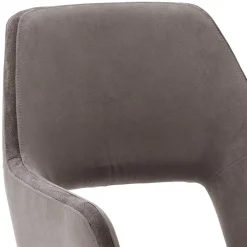 Wohnen Wohnzimmerstühle*Hellbraune Esszimmerstühle aus Microfaser - Loreo (2er Set)