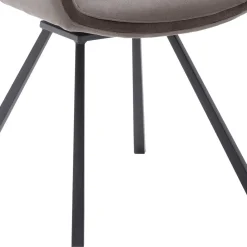 Wohnen Wohnzimmerstühle*Hellbraune Esszimmerstühle aus Microfaser - Loreo (2er Set)