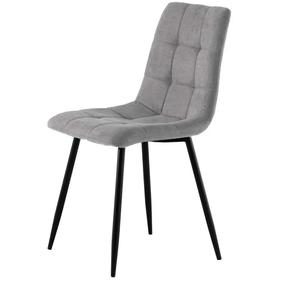 Wohnen Hellgraue Esszimmerstühle modern - Bogor (4er Set)