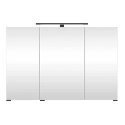 Wohnen Bad-Spiegelschränke*Hellgrauer Bad-Spiegelschrank 3-türig - Adendras