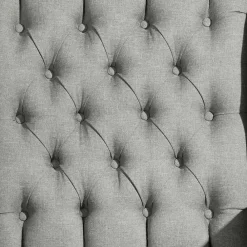 Wohnen Hellgrauer Chesterfield-Sessel mit Ohren - Barreff